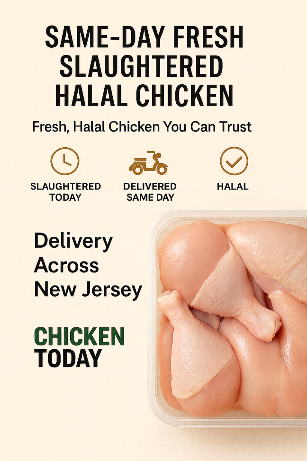 Fresh Halal (Regular) Chicken – Same-Day (Hand-Slaughtered)